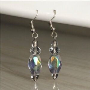 ✨ AB Glass Bead Earrings | Clear & AB Glass Handmade Earrings ✨